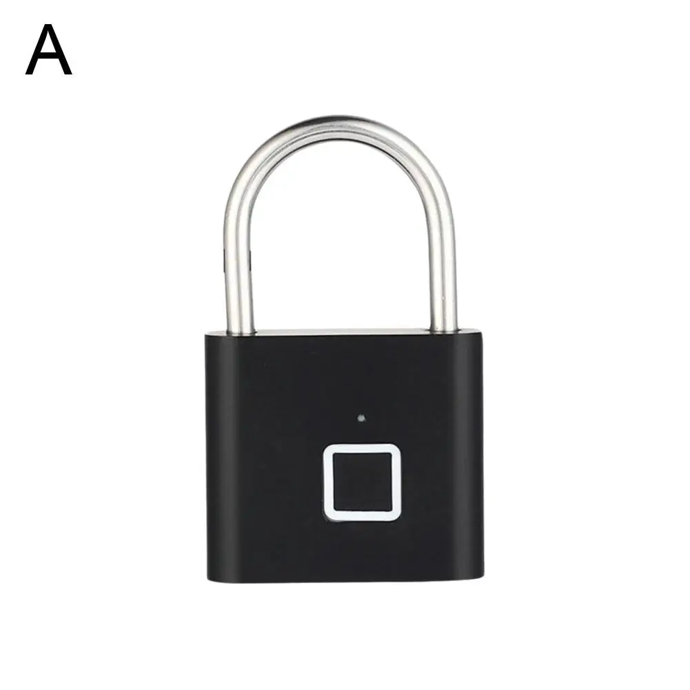 Fingerprint Padlock Anti-theft Waterproof Keyless Security Digital Portable Padlock Portable Box Lock Lock Usb Chargi R1k2