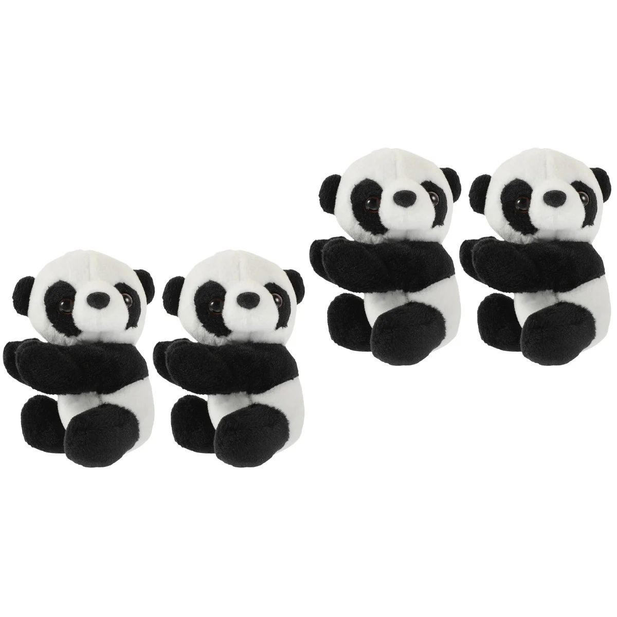 Brelok do kluczy Panda Kungfu Toys Clip for Memo Plush Animal Cartoon Finger Kids Black