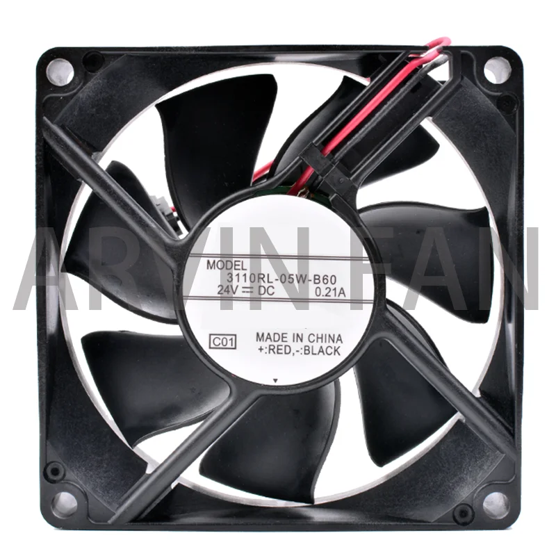 Brand New Original COOLING REVOLUTION 3110RL-05W-B60 8cm 8025 24V 0.21A  Inverter Fan Printer Cooling Fan