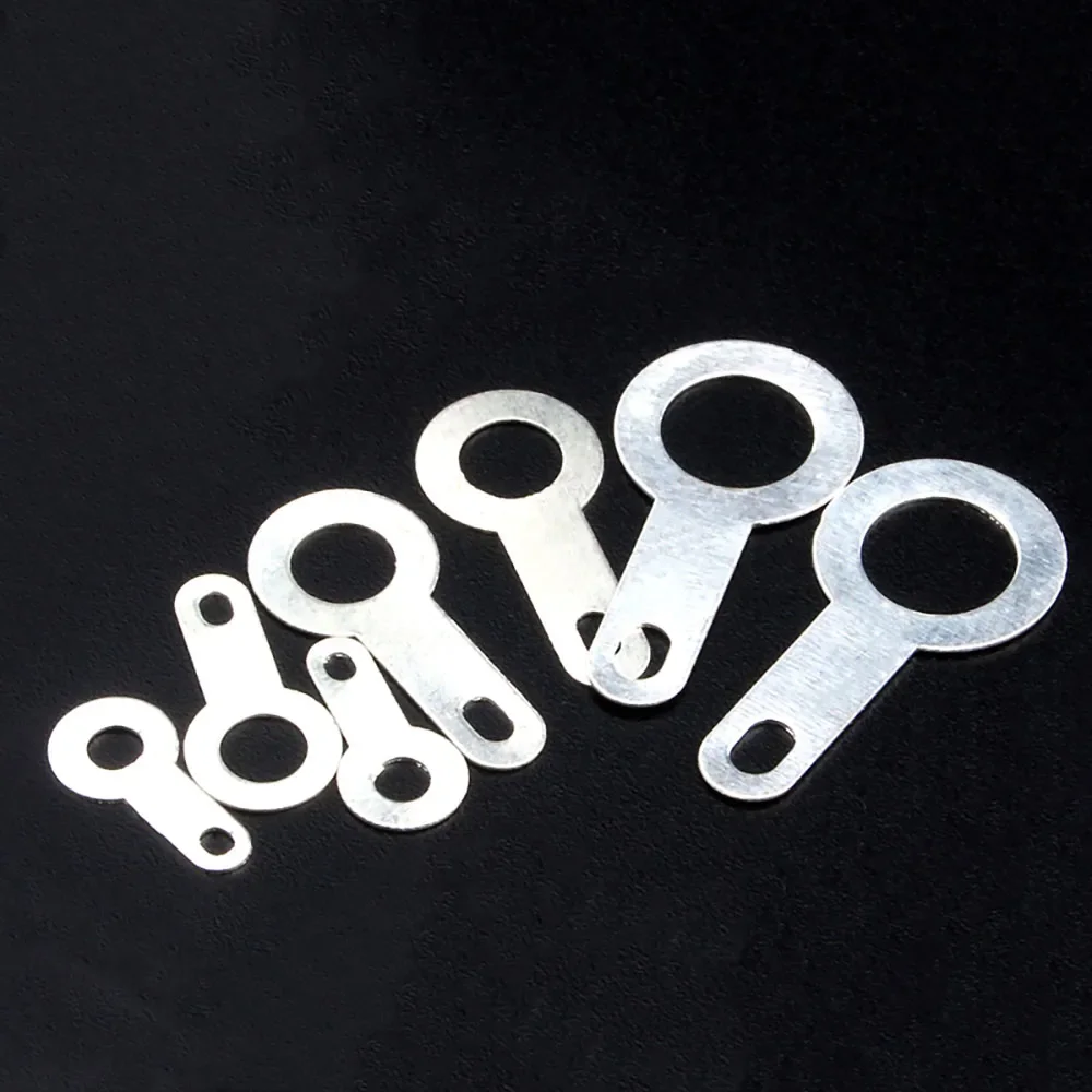 50-500pcs Round Single Head Wire Ear Copper Lugs Brazing Lug Cable Hole Crimp Washer Welding Sheet Soldering Lug M2.2-M8.2