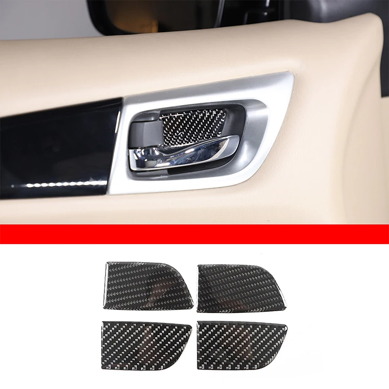 

For 2013-2018 Nissan Pathfinder Soft Carbon Fiber Car Inner Door Bowl Sticker Car Interior Protection Accessories 4Pcs