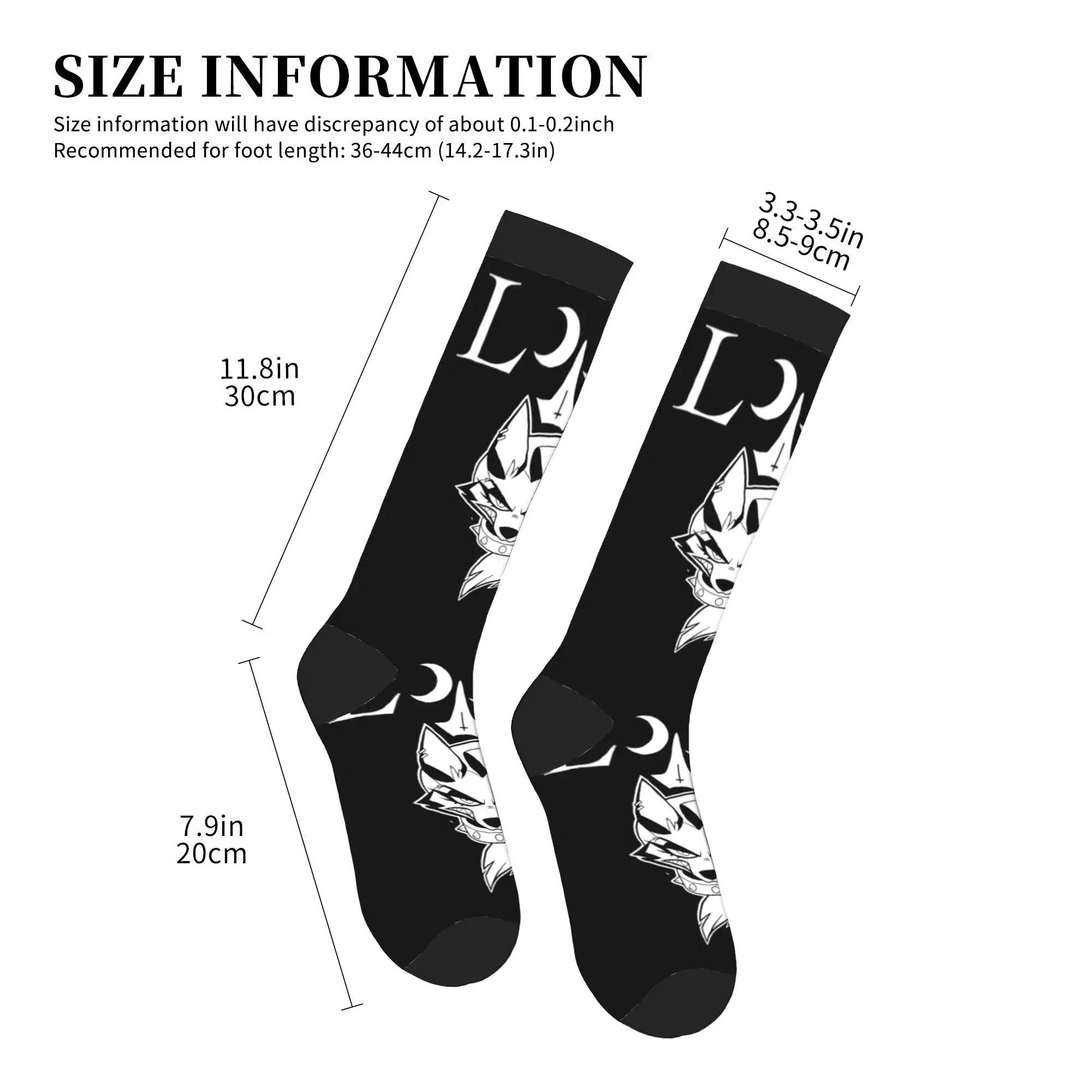 Loona Helluva Boss Mens Sports Compression Socks Unisex Cute Animated Musical Film Spring Summer Autumn Winter Dress Socks view 4