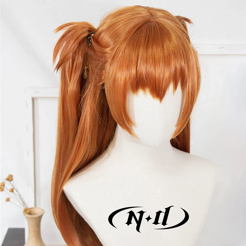 ND Asuka Langley Soryu Parrucche Cosplay Parrucchino EVA Anime Cosplay Parrucche per capelli per Comic Con Coser Costume Festa a tema Resistente al calore