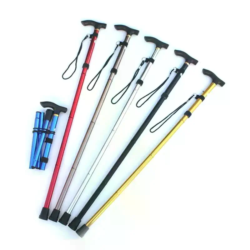 Collapsible Walking Stick Adjustable Portable Cane for Seniors Lightweight NonSlip Handle for Mobility  Travel Outdoor Support