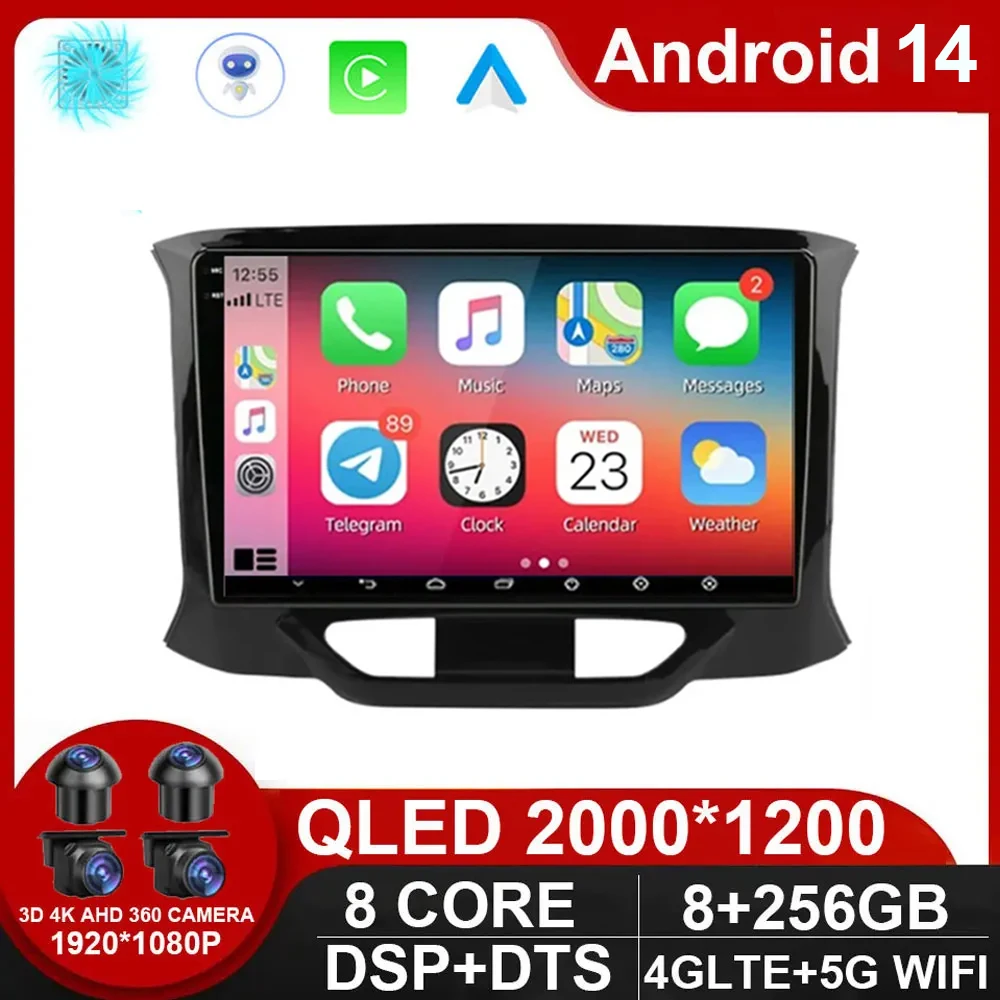 

Carplay Android 14 Car Stereo Radio Multimedia Video Player For LADA X Ray Xray 2015 - 2019 Navigation GPS Head Unit NO 2 Din