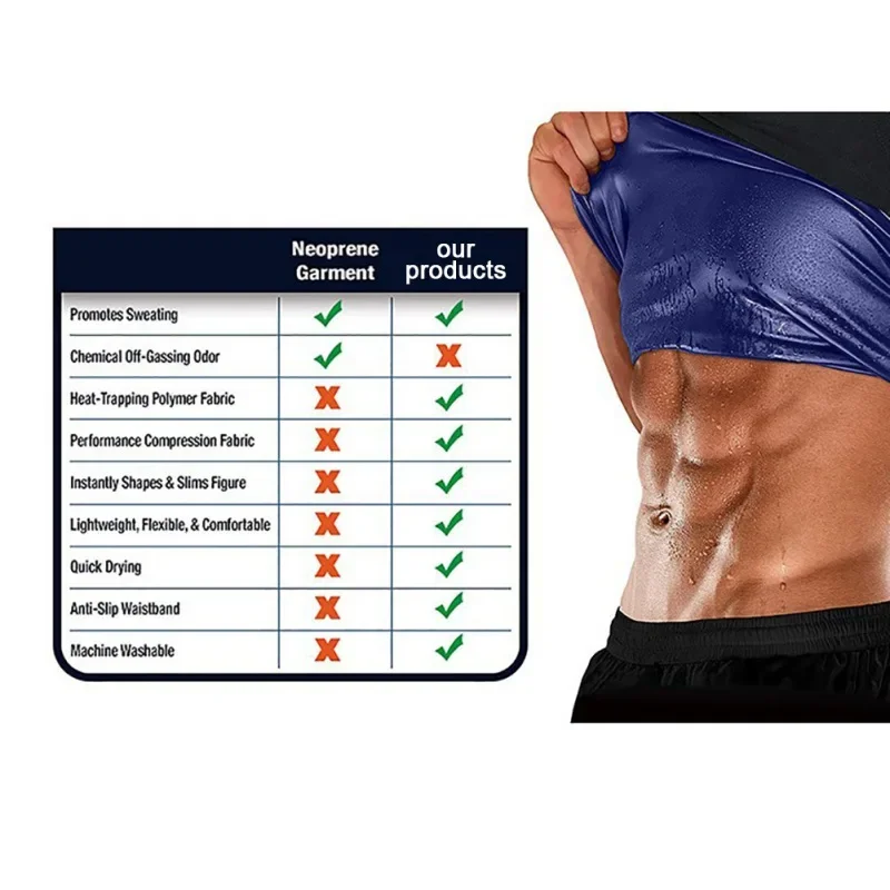 Men Neoprene Sweat Sauna Vest Waist Trainer Slimming Body Shapers Vest Shapewear Corset Gym Underwear Women Fat Burn Tank Top