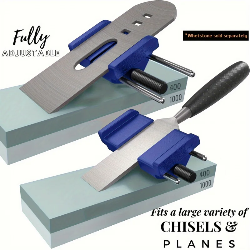 Adjustable Angle Sharpening Jig for Chisels/Planes - Honing Guide with Stone Holder, Woodworking Tool