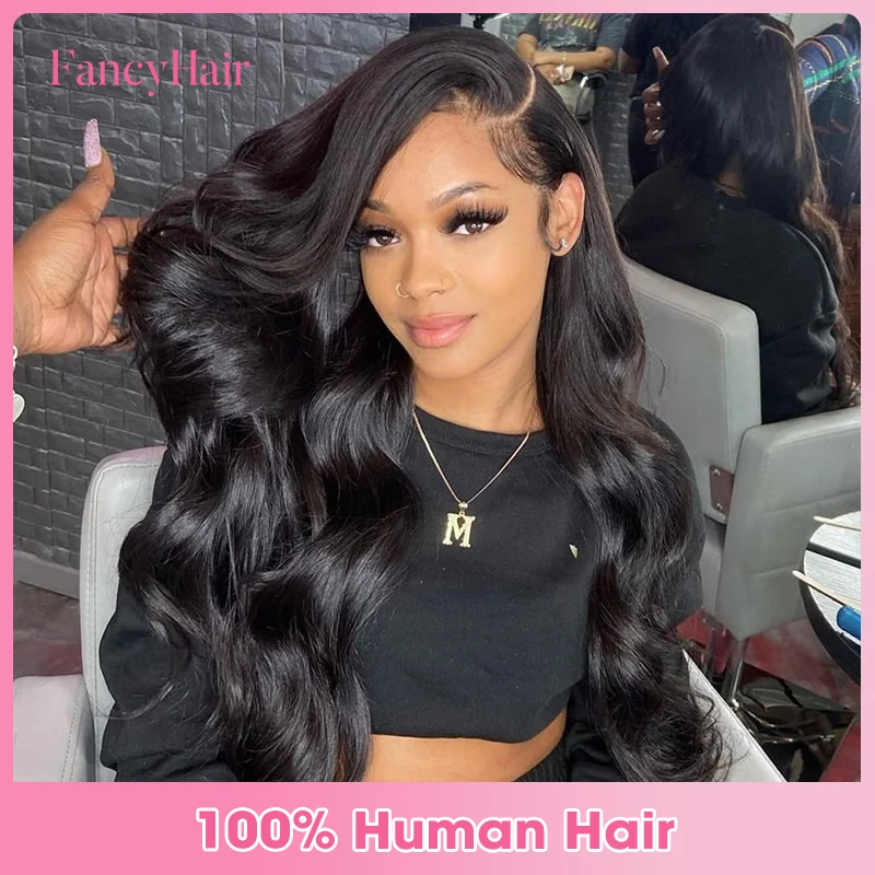 

18-26 Inch Body Wave Lace Front Wigs Human Hair 13x4 Lace Front Wigs Human Hair 150% Density Natural Color