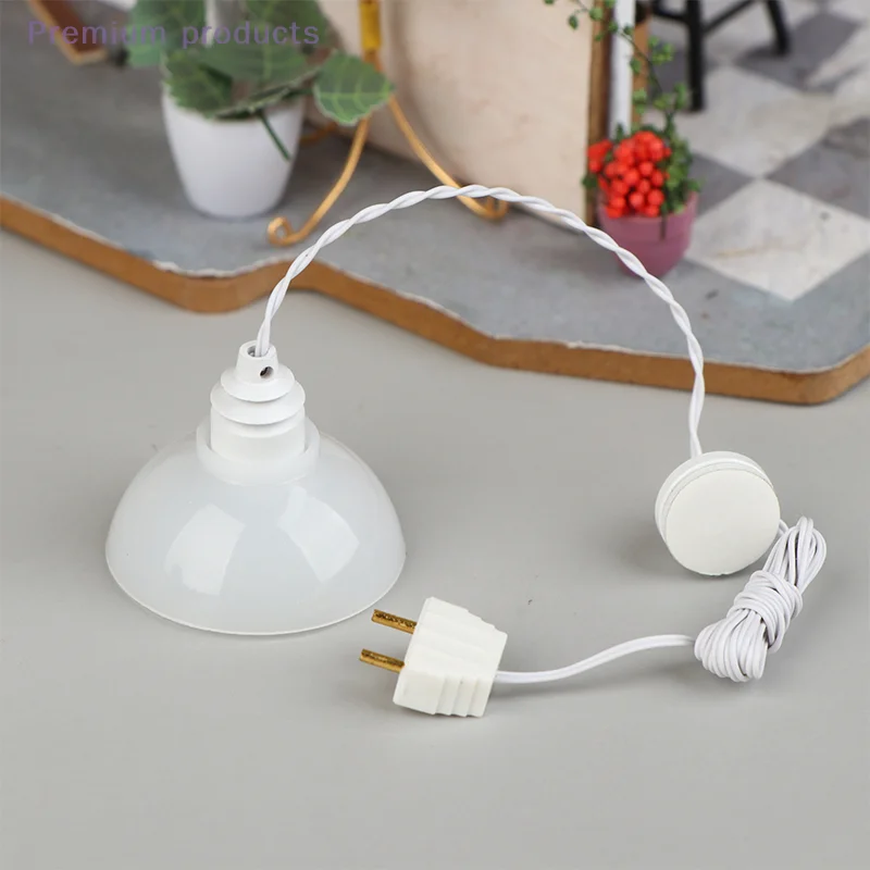 1/12 móveis em miniatura decoração casa de boneca acessórios para casa de bonecas simulação led lustre modelo casa de bonecas