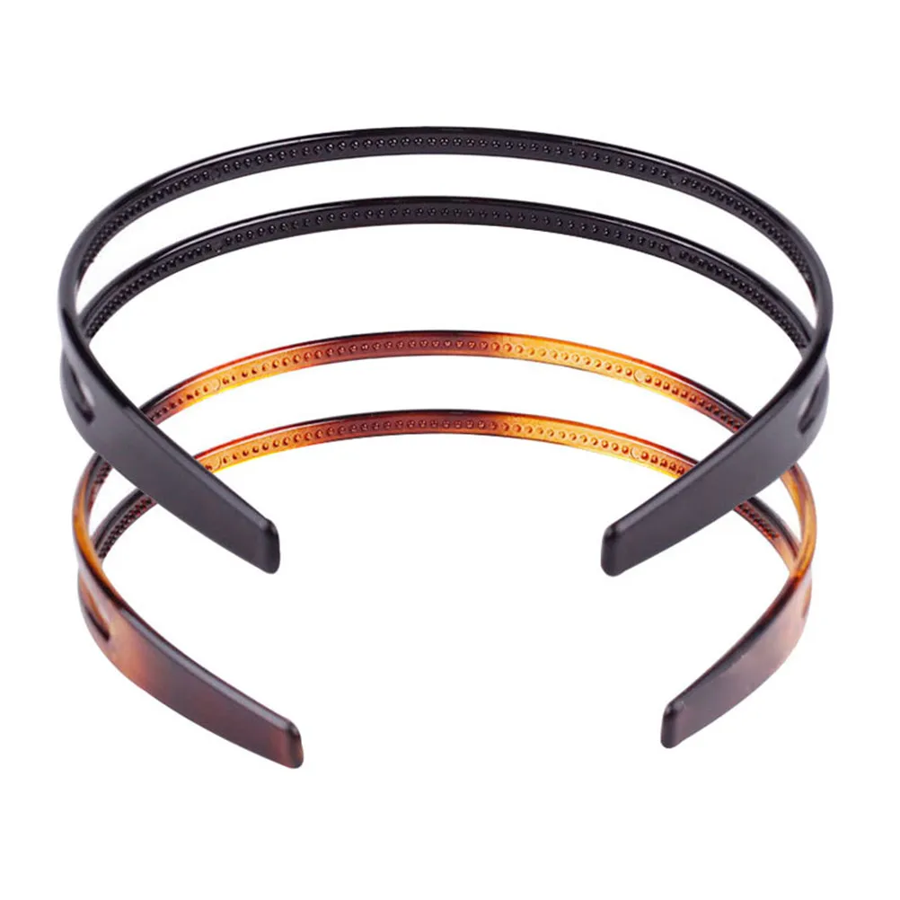

6Pcs Anti-Slip Headband Double Row Toothed Hair Hoop Chic Fashion Hair Bands for Women Girls Daily Party Double Row Headband