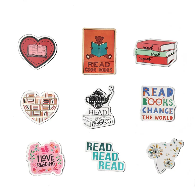 10/30/50pcs Reading English Stickers Laptop Bicycle Guitar Skateboard Sticker Kid DIY Graffiti Waterproof Stickers Toy