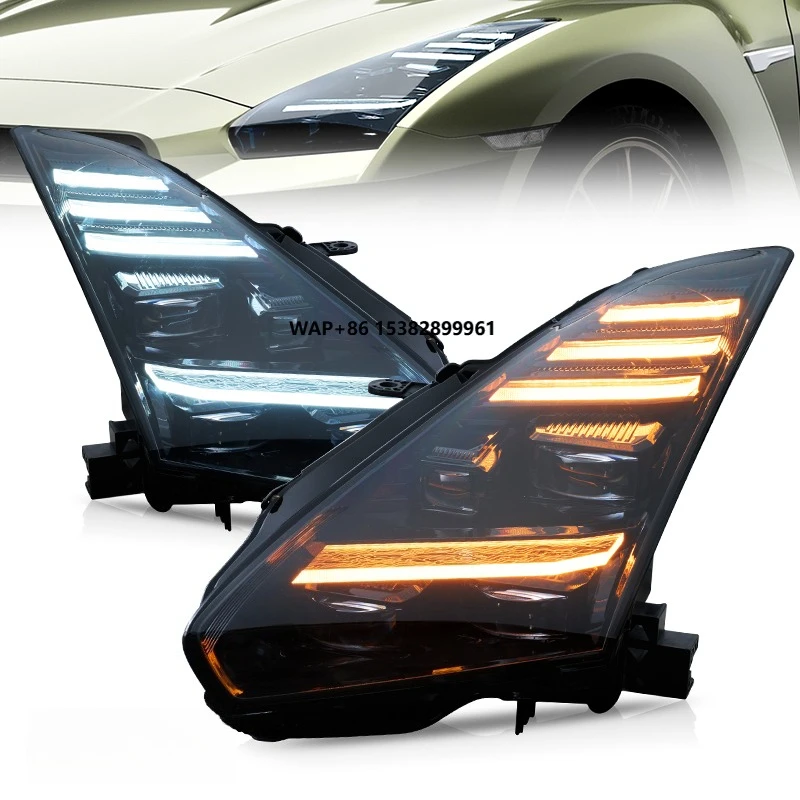 VLAND Manufacturer Assembly Full LED Day Running Light Car Accessories R35 Headlight 2008-2023 Modified LED Light for GTR