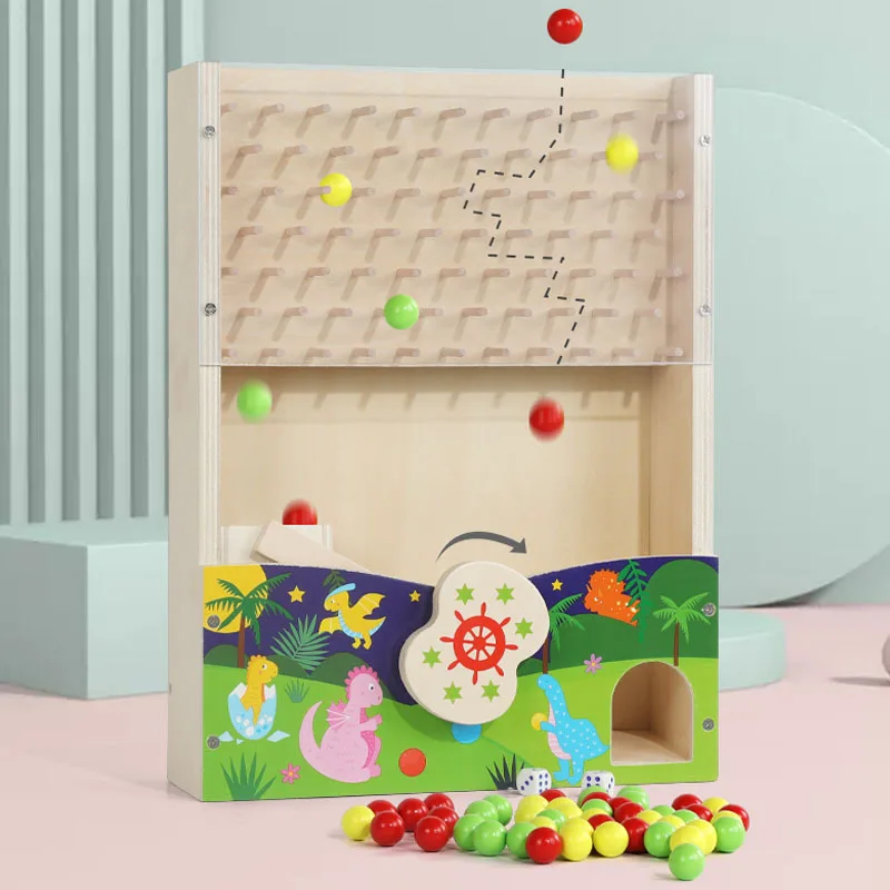  Wooden Toys Training Tabletop Game Educational Logic Thinking Parent-child Toy Baby Interaction Up Beads Gifts for children