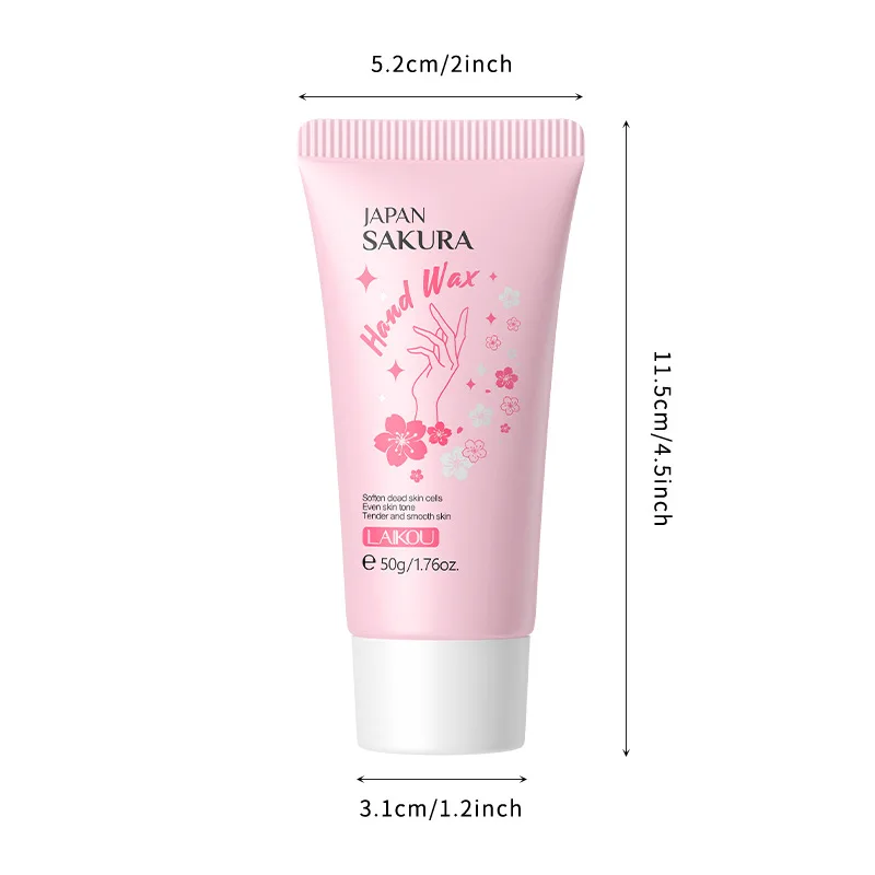 Sakura Moisturizing Hand Wax Repair Exfoliating Calluses Acid Hand Cream Care Scrub Hand Mask Paraffin Hand Cream 50G view 6