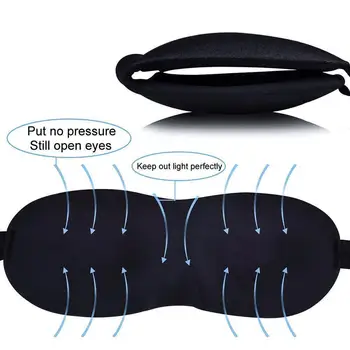 3D Ultra-soft Breathable Fabric Eyeshade Sleeping Eye Mask Portable Travel Sleep Rest Aid Eye Mask Cover Eye Patch Sleep Mask - Image 3