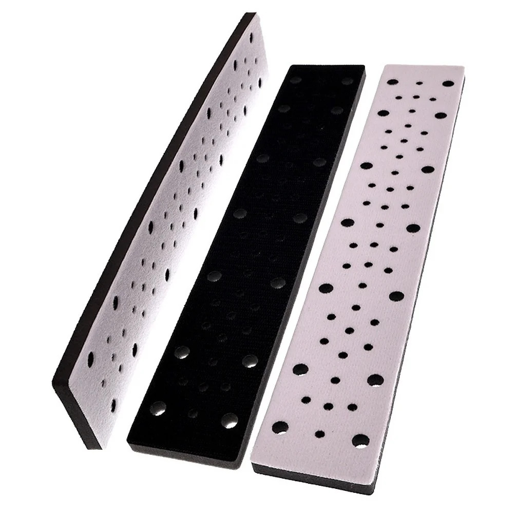 1pc 70x400mm 53-Holes Sandpaper Soft Sponge Pad For Woodworking Pneumatic Dry Grinding Machine Accessories