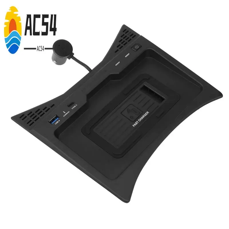 

AC54-автомобильное беспроводное зарядное устройство QI для телефона, держатель для быстрой зарядки для Nissan X-Trail 2014-2020 15 Вт