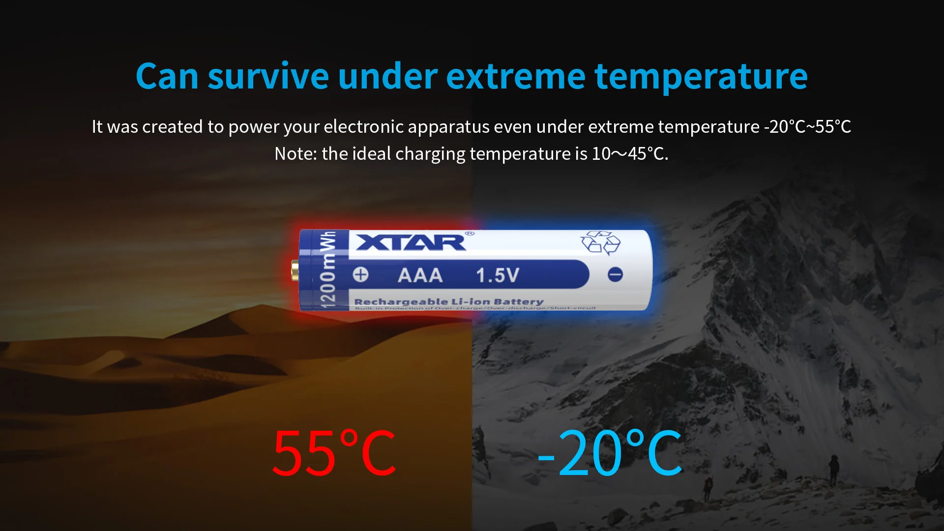 Xtar 4 pces 1.5v aaa bateria 1200 mwh recarregável li-ion bateria corrente de descarga máxima 1.5a botão superior bateria para crianças brinquedos