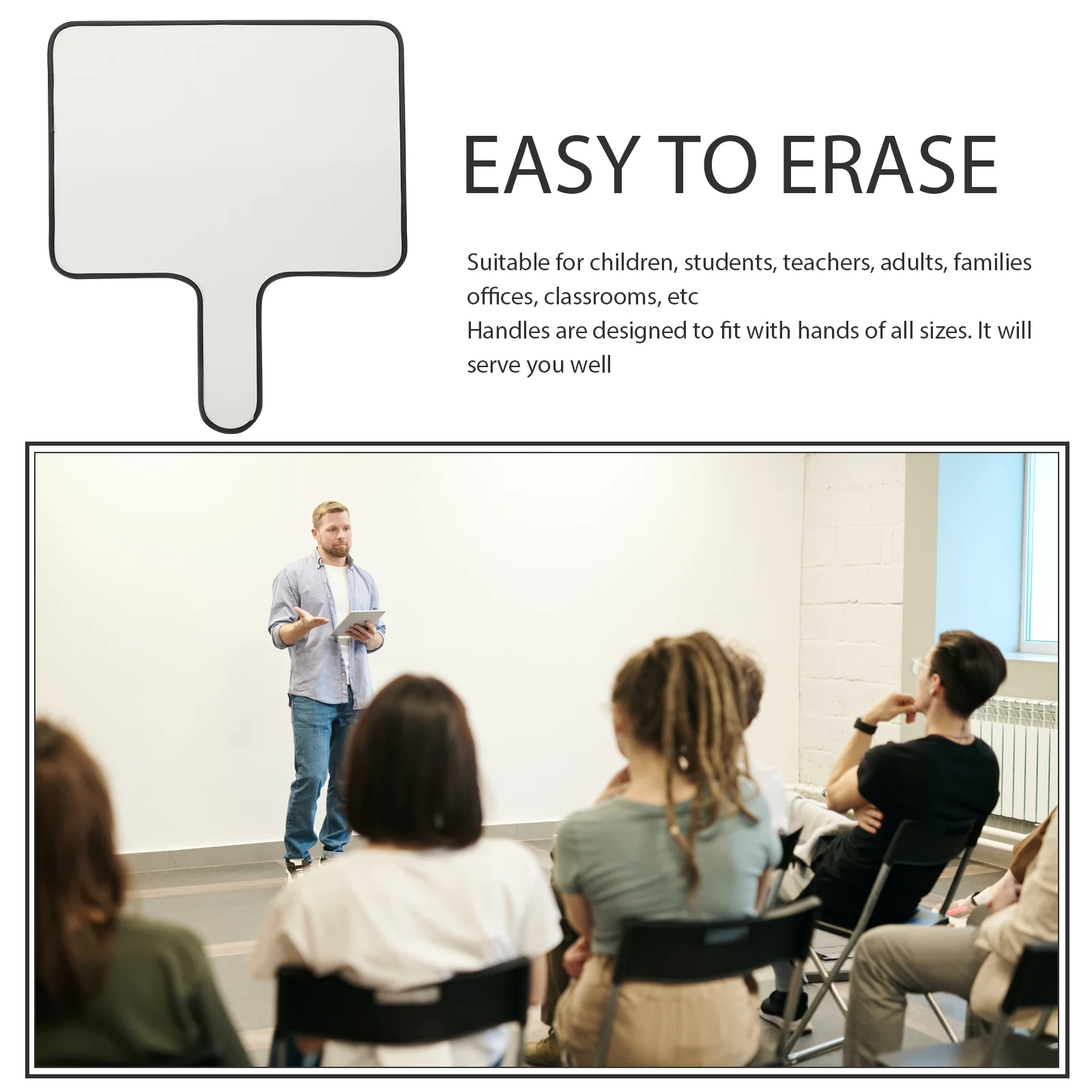 Answer Board Double-sided Whiteboard Boards Writeable Quick Response Handheld Teaching Prop Aldult Props Interactive Tool