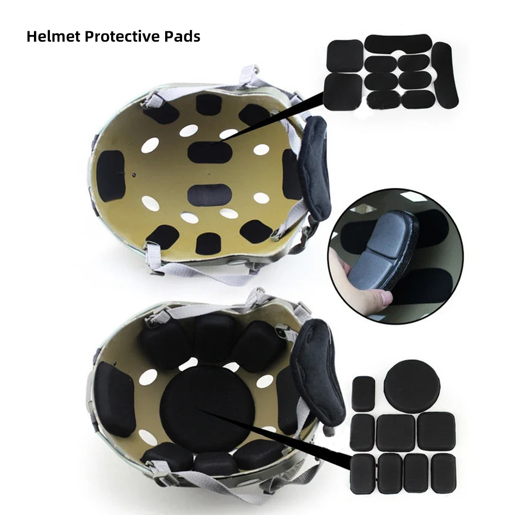 19pcs/Set Airsoft Helmet Protective Pads Helmet Replacement Foam Padding Kits Mats for Fast/Mich/ACH/USMC/PASGT Helmet Universal