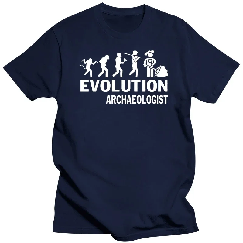 Designs Basic Evolution - Archaeologist t shirt for men Costume Kawaii female tshirts O-Neck Short Sleeved Pop Top Tee