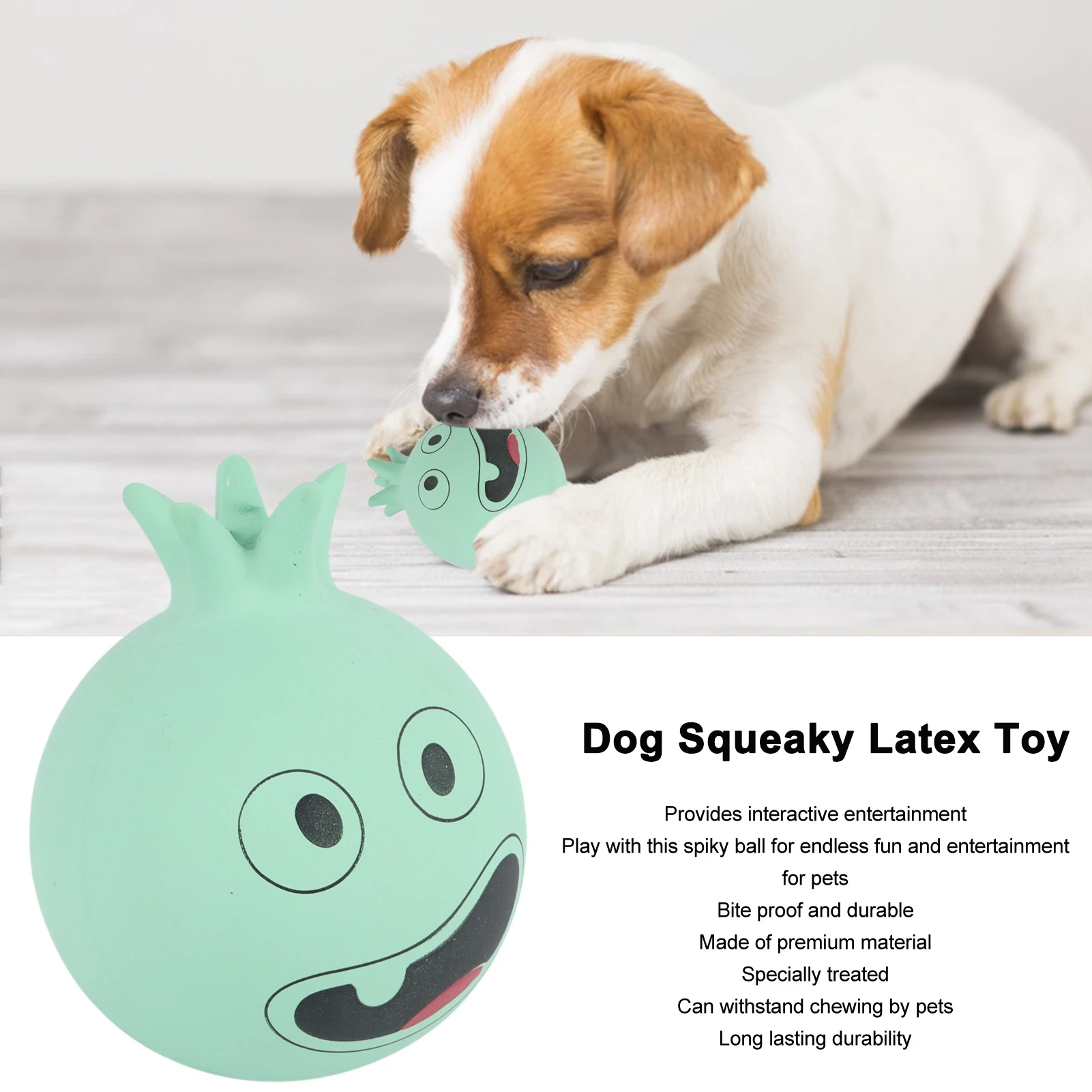 Squeaky Latex Dog Toy Cartoon Fun Puzzle Innovative Bite Proof Soft Latex Squeak Balls For Dogs Cats