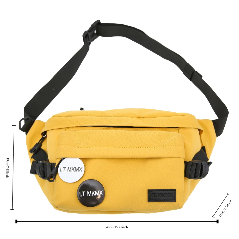 Fashionable Trendy Men Chest Bag Japanese Original Sport Crossbody Bag Casual Versatile Large Capacity Commuting Women Waist Bag