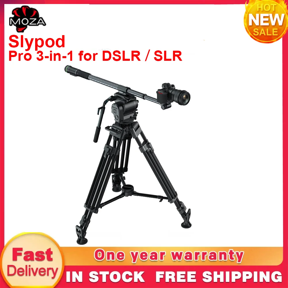 MOZA Slypod Pro Motorized Slider 3-in-1 Electric Monopod Motion Control 13lbs Vertical Payload for DSLR/SLR with Tripod