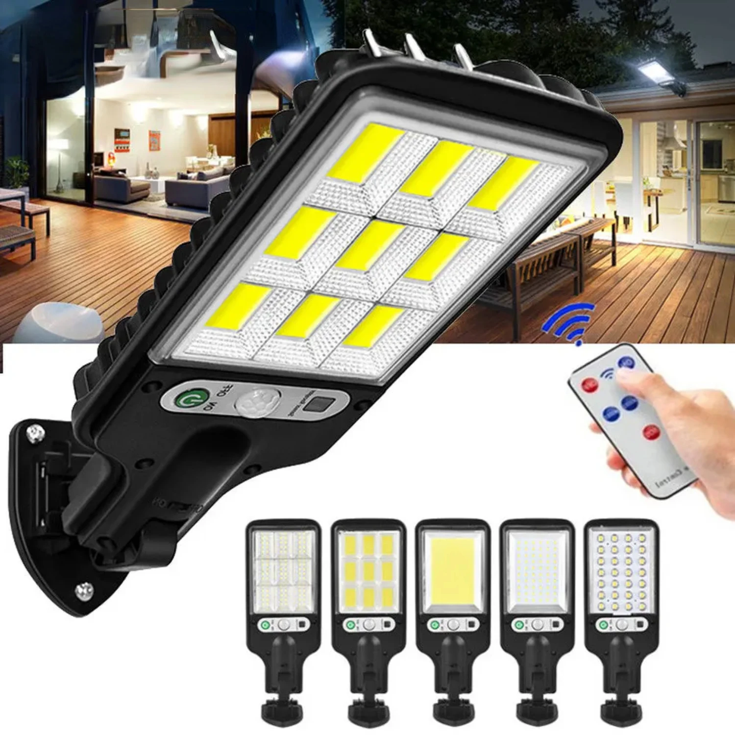 Solar Light Outdoor LED Solar Light Outside with Motion Detector IP65 Waterproof  Lighting Angle Solar Wall Light