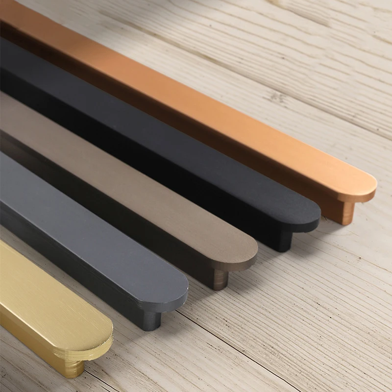 Modern Simple Length Cabinet Handle Aluminum Alloy Kitchen Cabinet Drawer Knob Cupboard Wardrobe Furniture Hardware Door Knobs