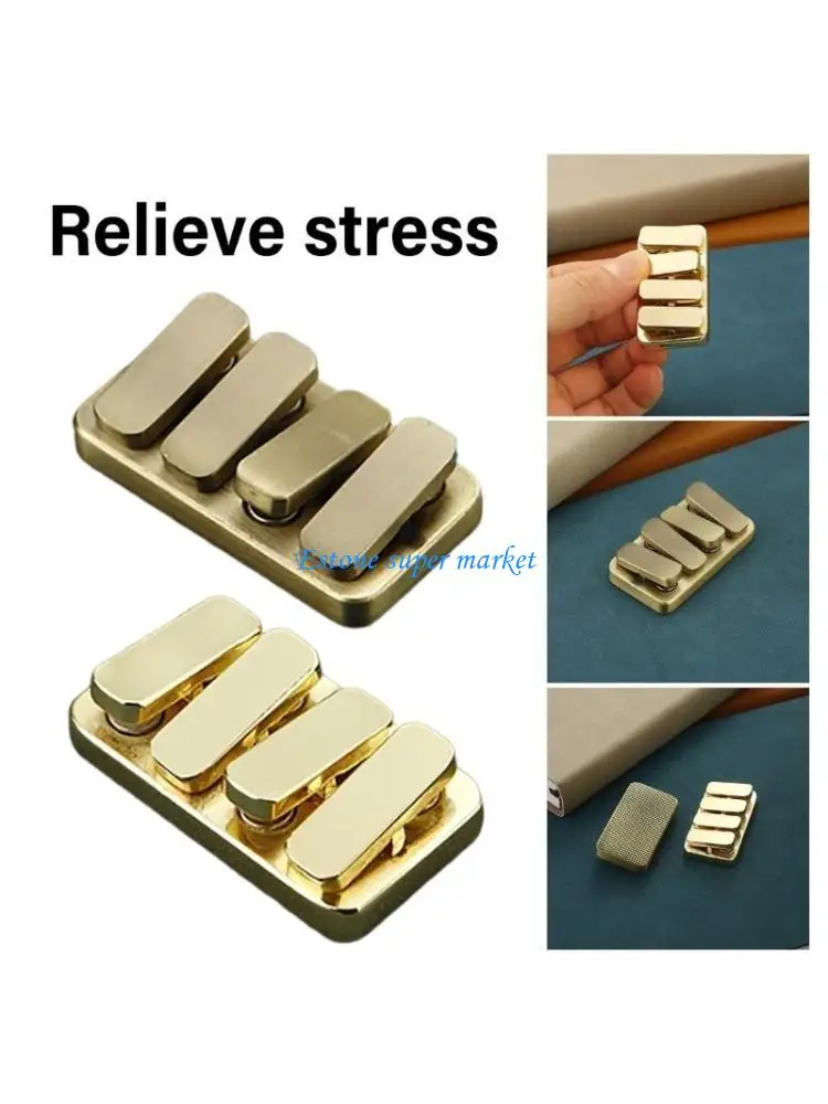 090B Finger Clickers Rectangle Piano Keys Metal Fidgets Clickers Slider Haptic