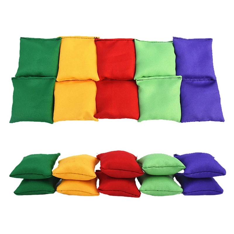 

HOT-Throwing Game, Outdoor Safety Throwing Game, Square Solid Color Double Layer Leakproof Sandbag