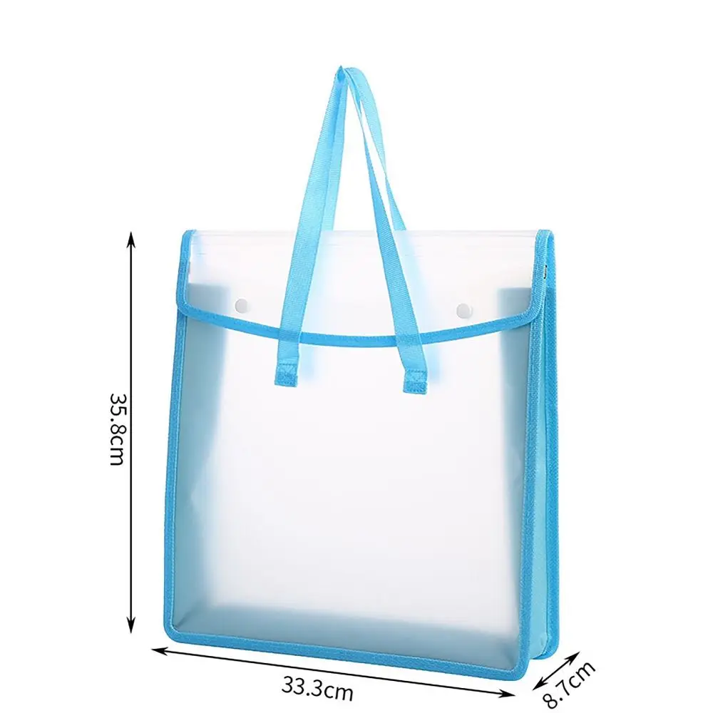 Zipper Storage Bags Portable Transparent Large Capacity Art Bag Waterproof Durable Document Bag Homework