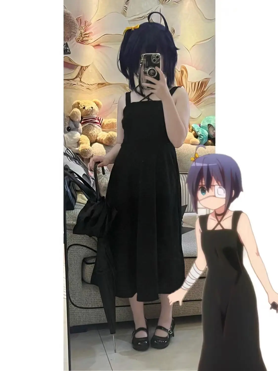

Love Chunibyo dating cosplay costume black dress suitable for Halloween and Christmas