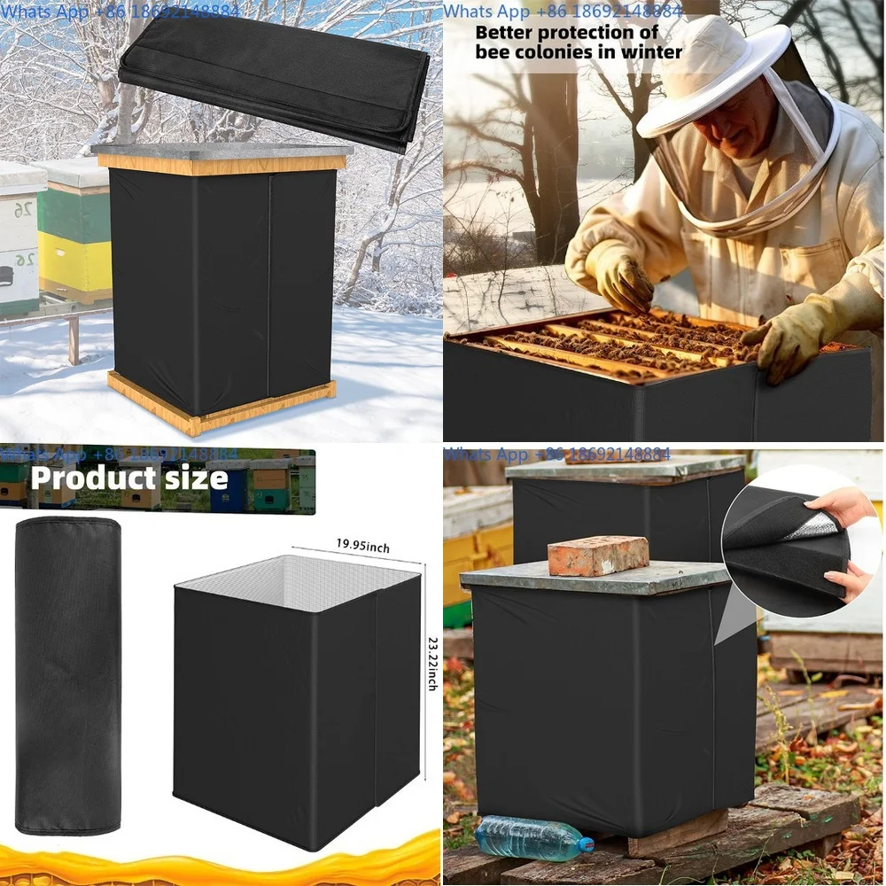 

Winter Beehive Insulation Cover for 8 10 Frame Hives 600D Oxford Waterproof Dust Proof