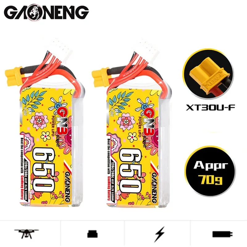 GNB 4s 15.2v 650mAh 120c/240c Lipo Battery For RC Helicopter Quadcopter FPV Racing Drone Spare Parts 15.2v Drones Battery