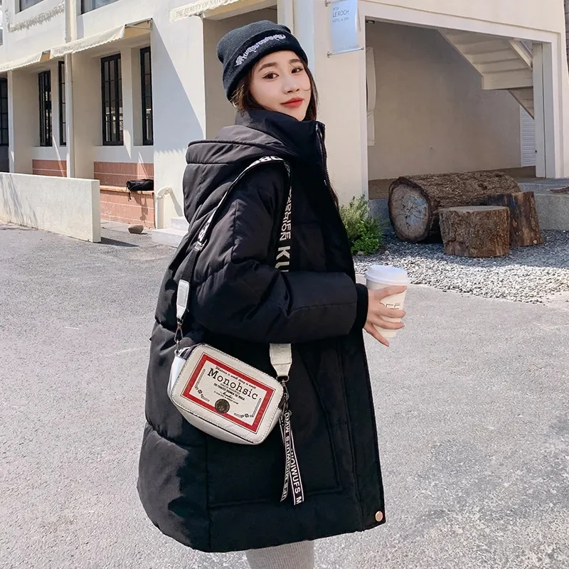 Winter Warm Casual Loose Parkas Women's Down Cotton Jacket Coats Solid Oversize Elegant Female Soft Thick Puffer Jackets