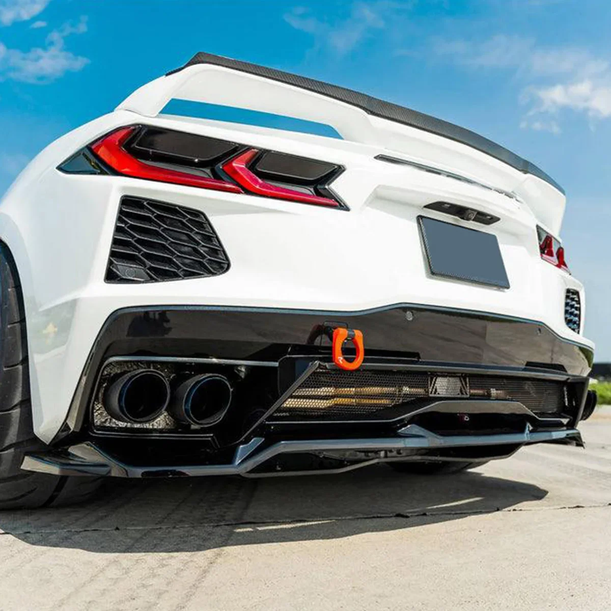 For Chevrolet Corvette C8 2020-2024 Stingray/Z51 Maxton Design Rear Bumper Diffuser Non-Widebody Cars Accessories Body Kit