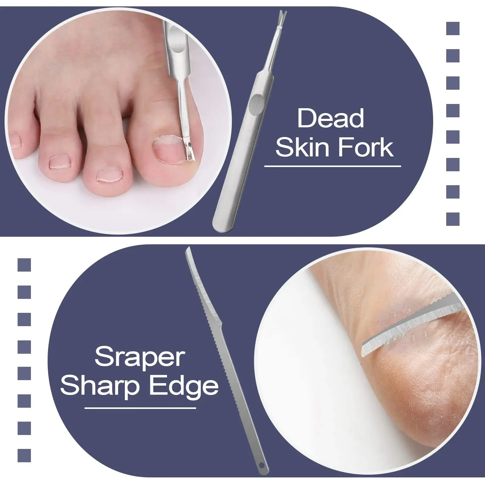 4/5/7/9/10pcs Pedicure Tools for Feet Ingrown Toenail Removal Kit Pedicure Set Toenail Grooming Kit Removing For Hard Dead Skin