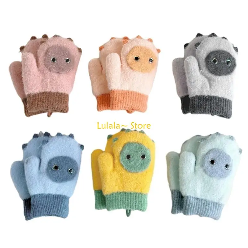 Y4QA Comfortable and Versatile Fingerless Mittens with Neck Strap for Winter Outings
