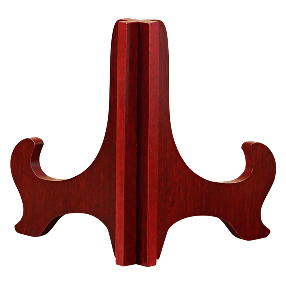 

Curved Wooden Display Rack for Photo Frame Plate Book Home Decor Easel Stand Lightweight Holder Desktop Ornament Small