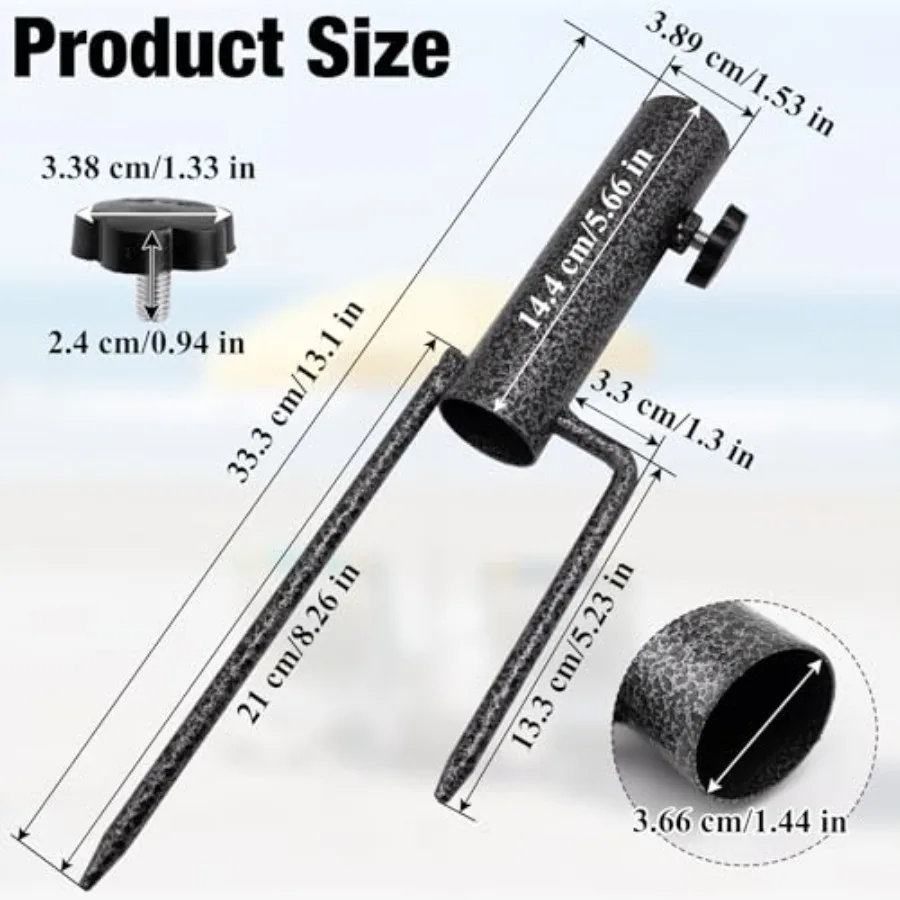 Patio Umbrella Steel Anchor Sand Anchor Beach Umbrella Anchor Grass Auger Spike Patio Sunshade Support Beach Umbrella Steel Sta