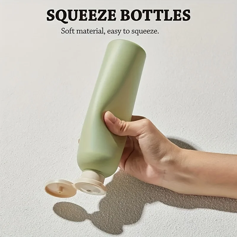 6 Stück 260ML Reisegröße Nachfüllbare Quetschflaschen mit Klappverschluss für Seifen, Lotionen, Gele, Shampoo, Tragbare Auslaufsichere Behälter – Detail 3