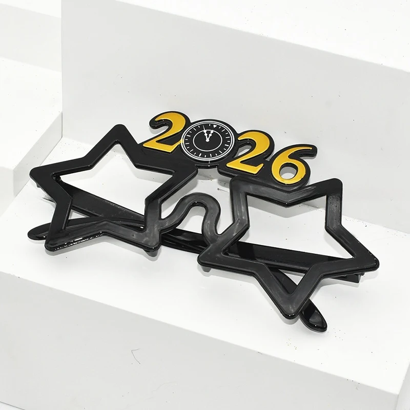 2026 عدد النظارات سنة جديدة سعيدة نظارات الماس بريق النظارات الشمسية تأثيري الدعامة عيد الميلاد الطرف الديكور نظارات مضحكة #5