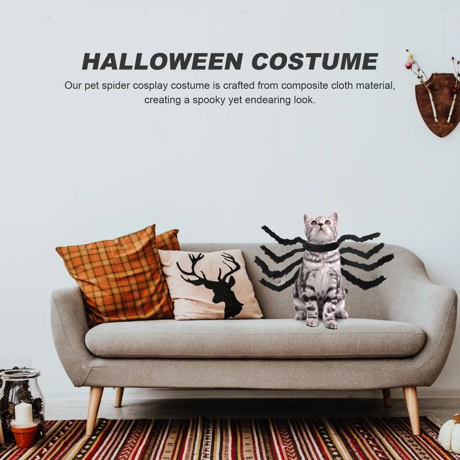 

Halloween Pet Costume Spider Style Novelty Dog Cat Cosplay Costume Creative Spider for Festival Photo Shoot