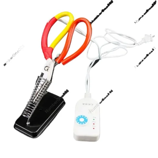 220V Electric Heating Scissors Adjustable Temperature Heat Cutter With Stand Tailor Fabric Cloth Cutting Tools Set 500W