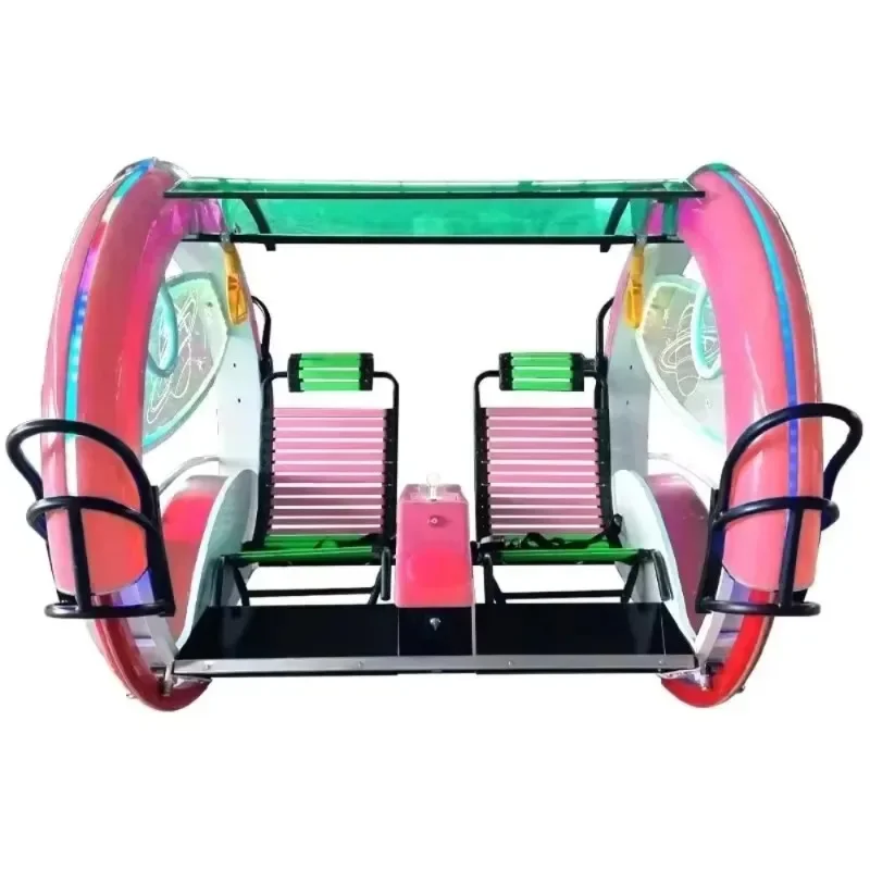 Double occupancy PVC music bar Car roller coaster Indoor and outdoor use Children's night market amusement equipment