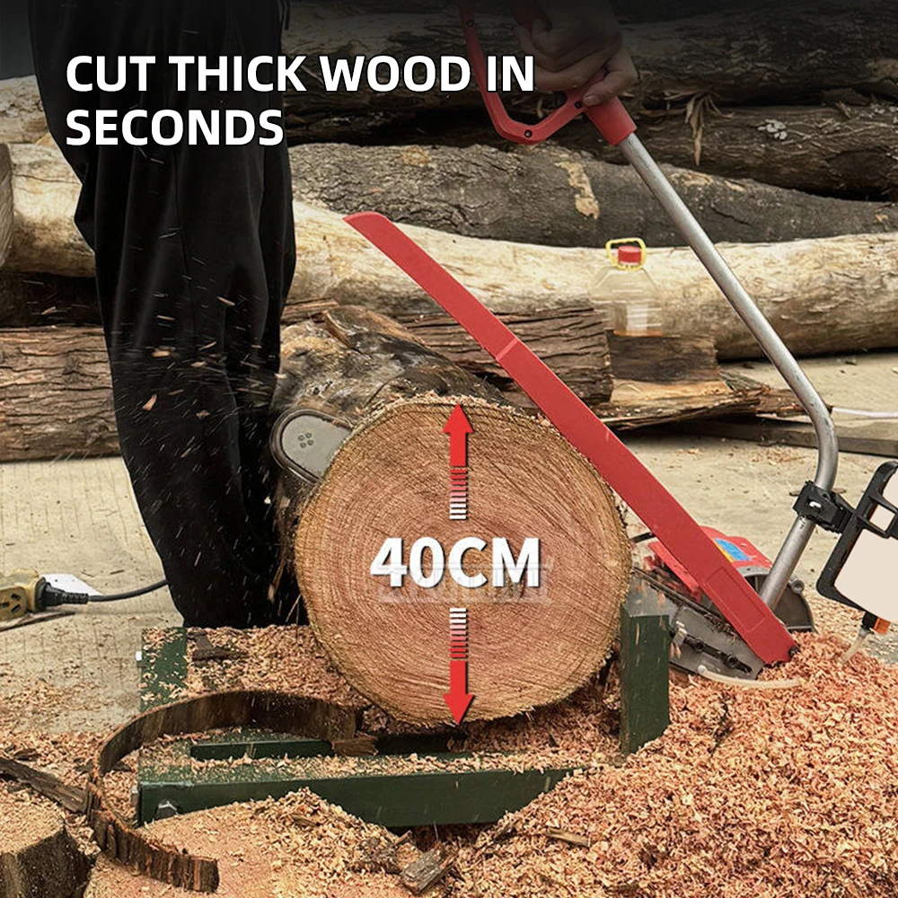 18-Inch Electric Chainsaw 220V, Household Firewood Saw, Plug-in High-Power Log Cutting Saw, 2950rpm