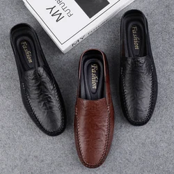 Genuine Leather Men Shoes Casual Slip on Loafers Man Driving Flats Hot Sale Moccasins outdoor Handmade Flats big size 48 49