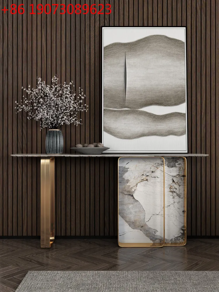 

Nordic Italian small apartment porch table, meal, side table integrated against the wall porch rack, household porch